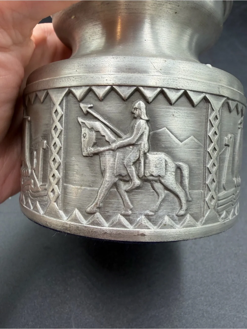 VTG Danish Modern Norwegian Pewter Vase Manufactured by Norsk Tin
